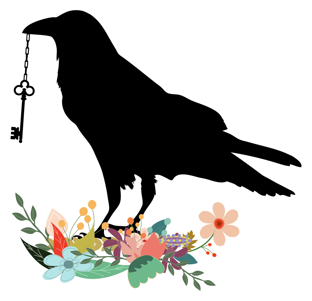 OnlineLabels Clip Art - Raven With Key